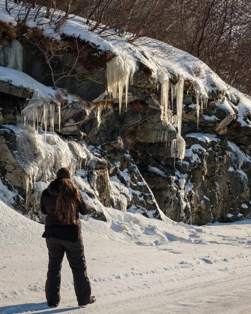 Am vereisten Wasserfall